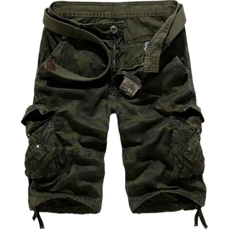 Short militaire cargo camouflage