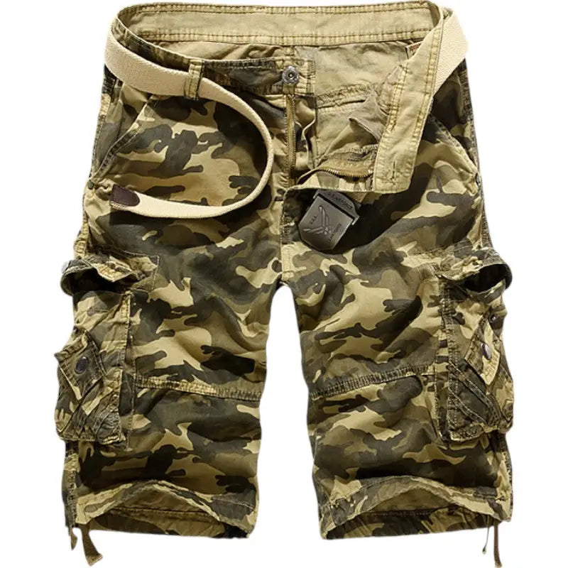 Short militaire cargo camouflage