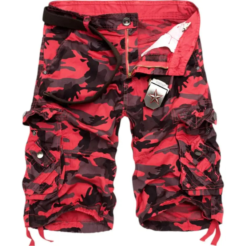 Short militaire cargo camouflage