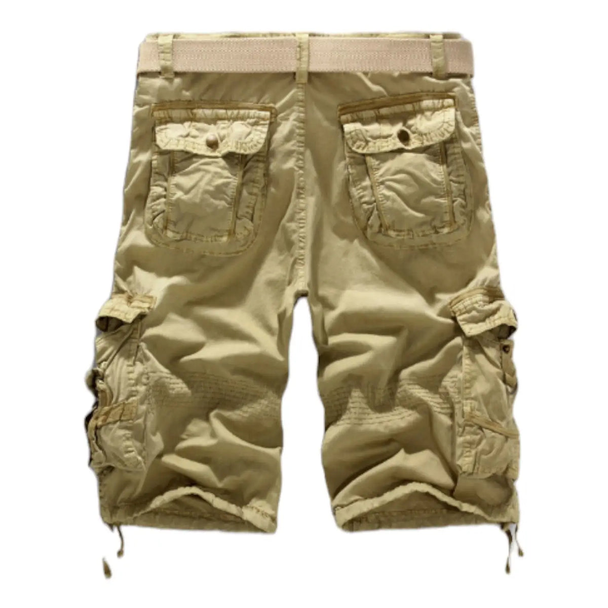 SHORT MILITAIRE AVEC EFFET FROISSÉ