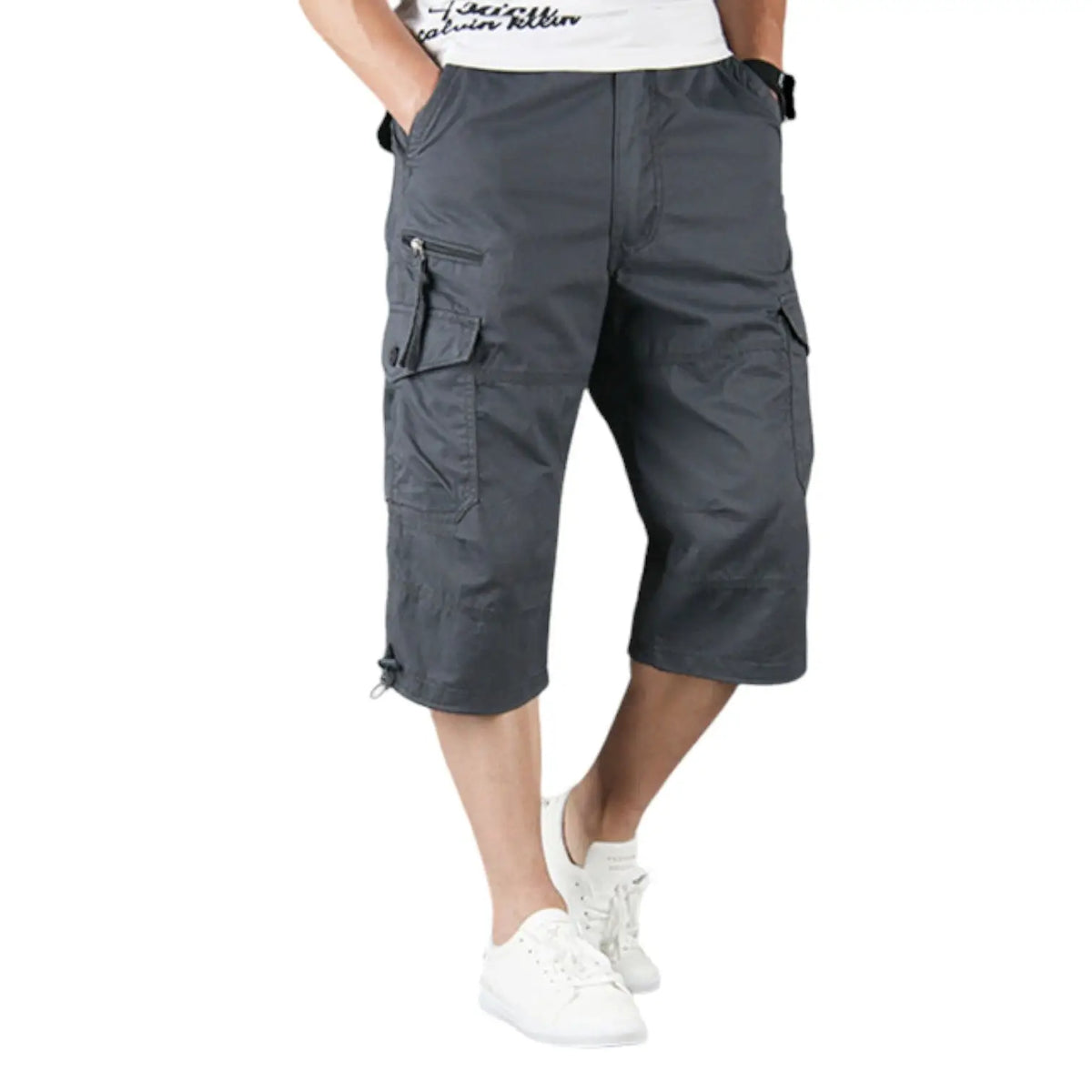 Bermuda Militaire Cargo Multi-Poches en Coton