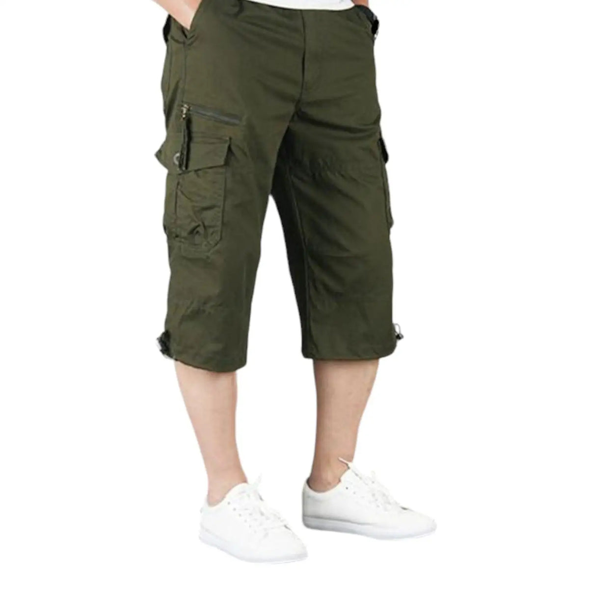 Bermuda Militaire Cargo Multi-Poches en Coton