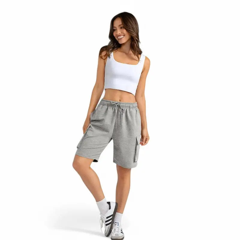 Short cargo coton femme