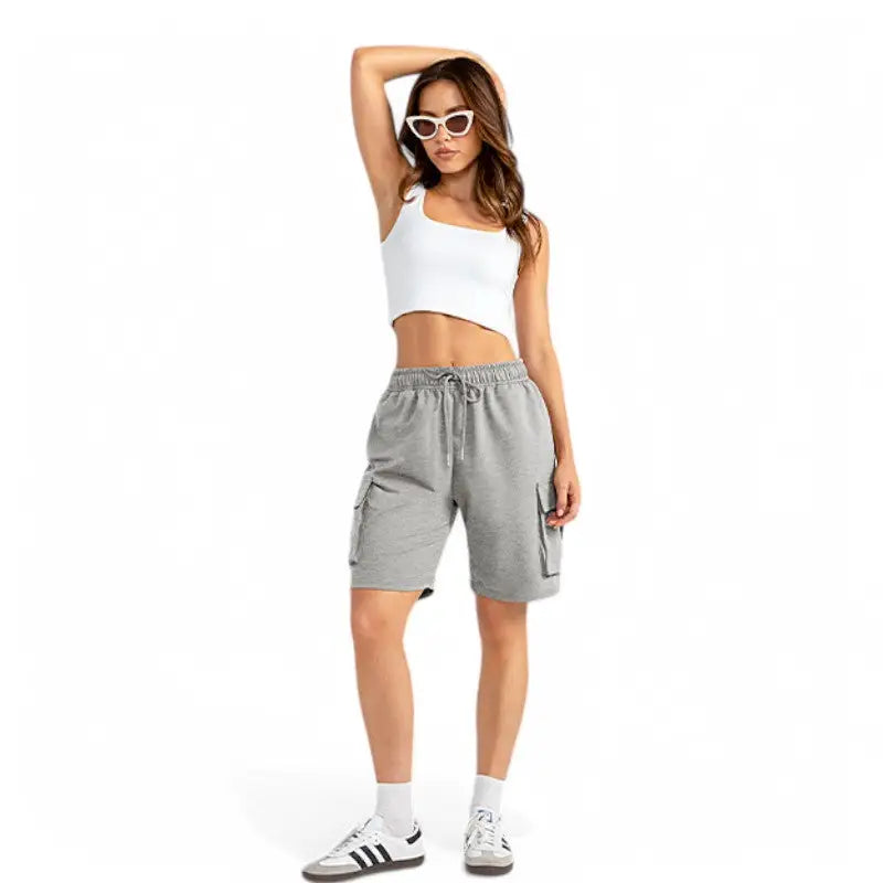 Short cargo coton femme