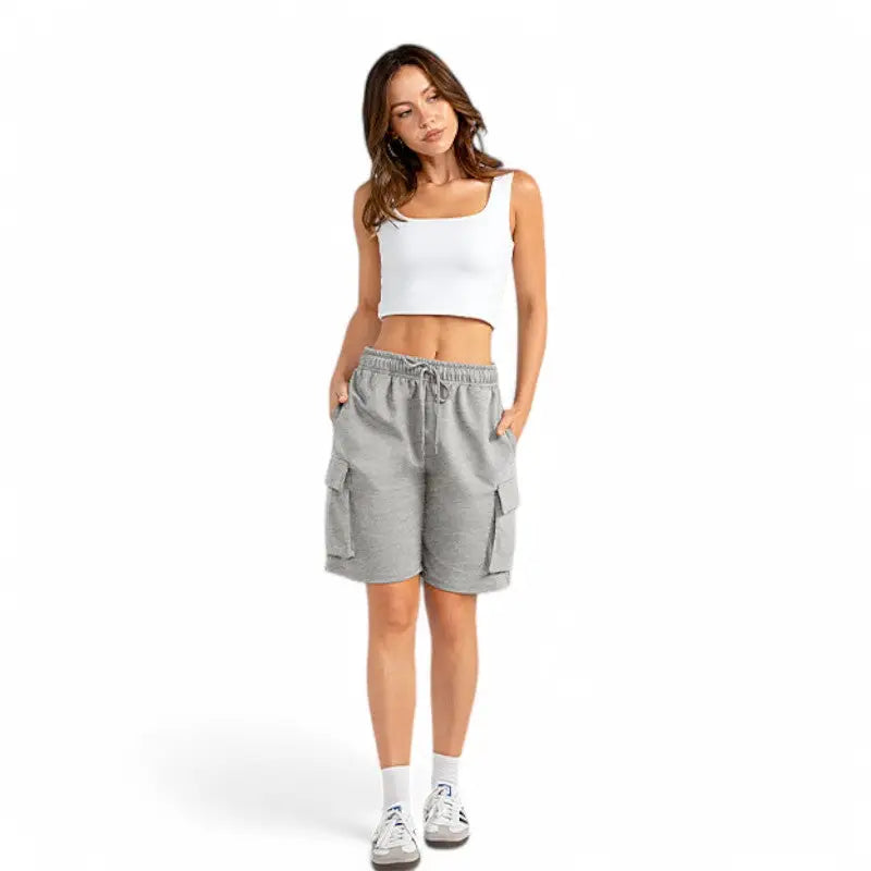 Short cargo coton femme