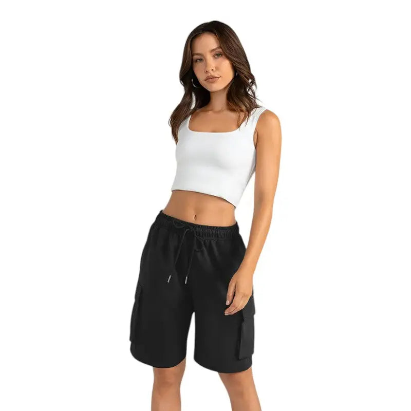 Short cargo coton femme