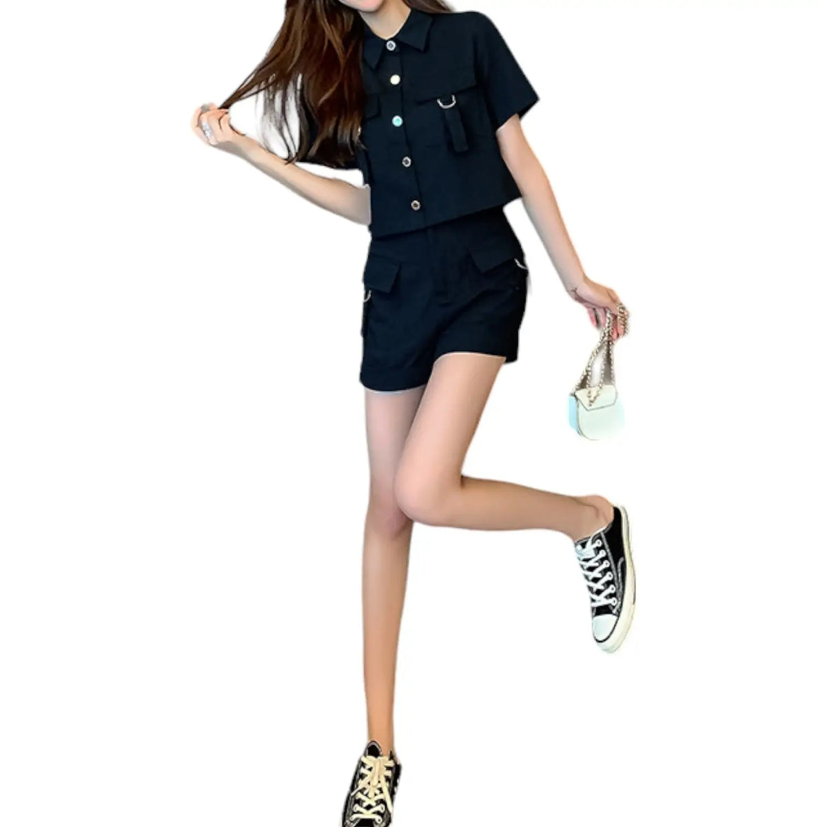Short treillis militaire coton polyester