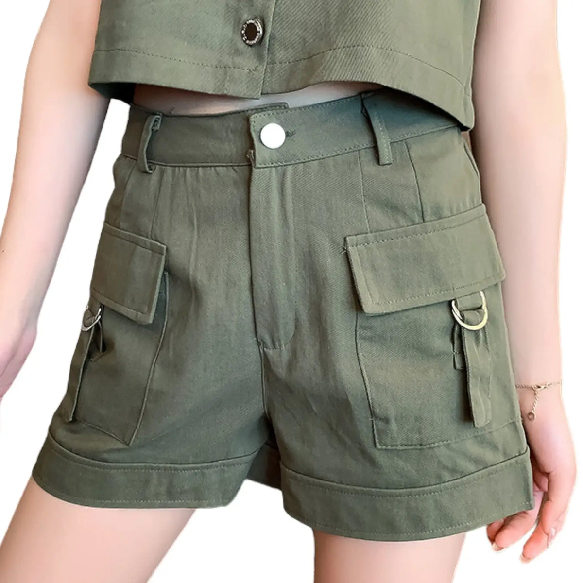 Short treillis militaire coton polyester