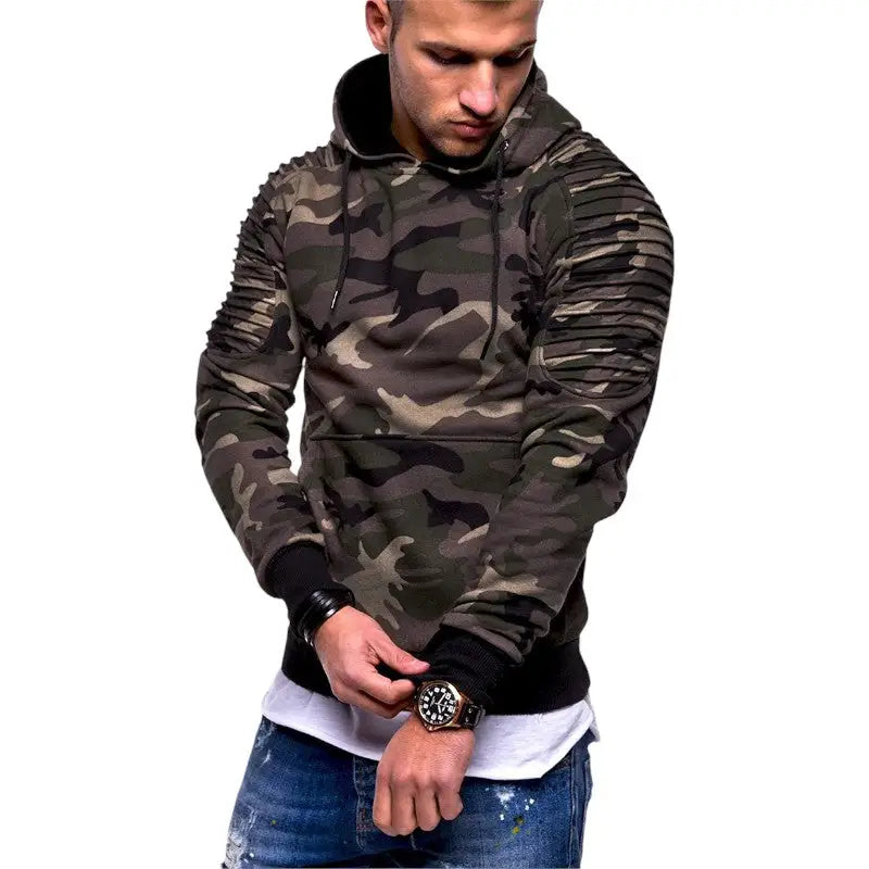 SWEAT MILITAIRE AVEC ÉPAULE RENFORCÉE