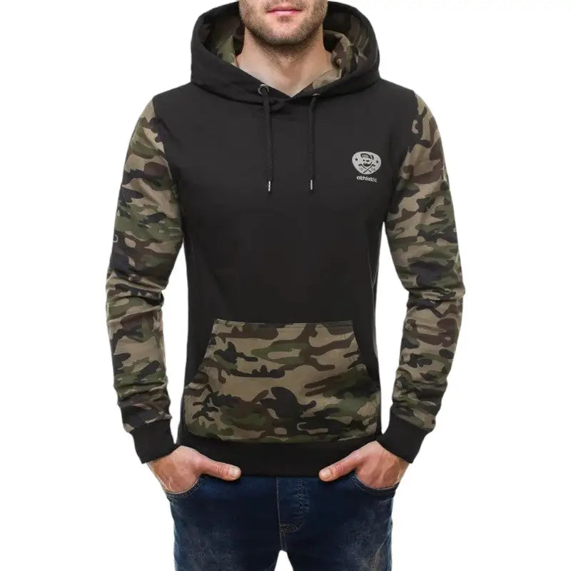 SWEAT MILITAIRE AVEC FINITIONS CAMOUFLAGE