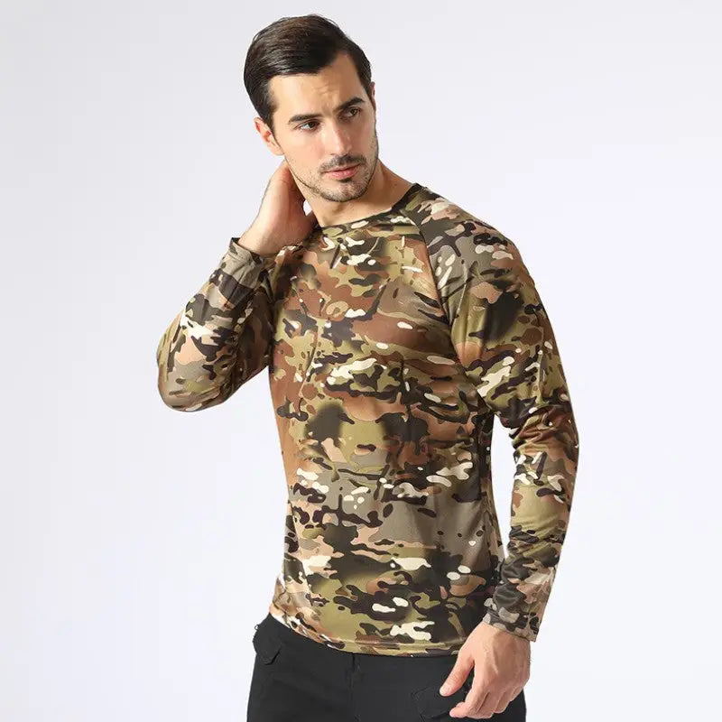 T shirt manche longue militaire