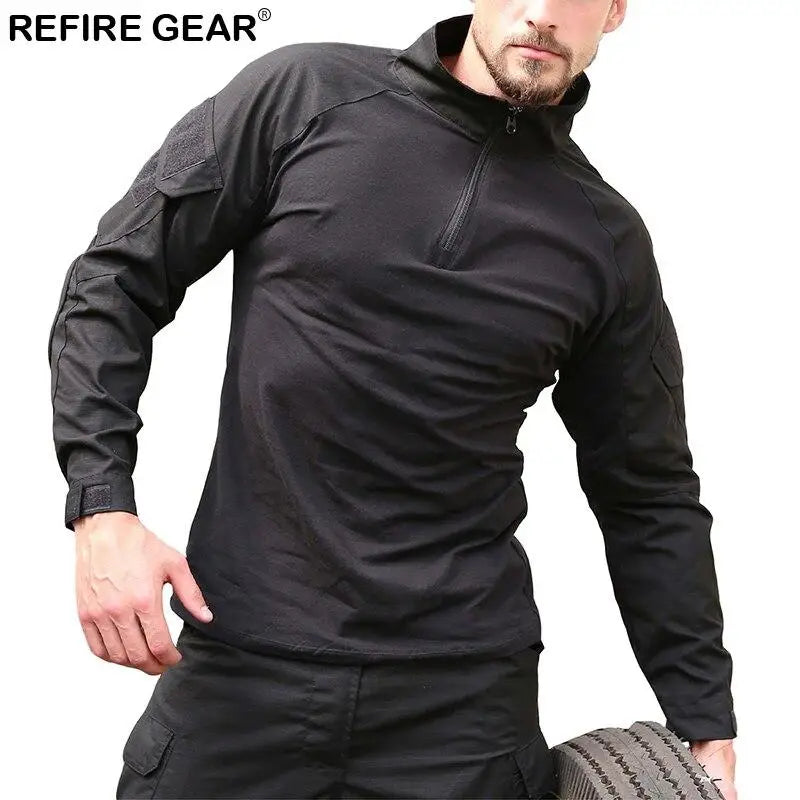 COMBAT SHIRT MILITAIRE TACTIQUE TISSU ÉLASTIQUE