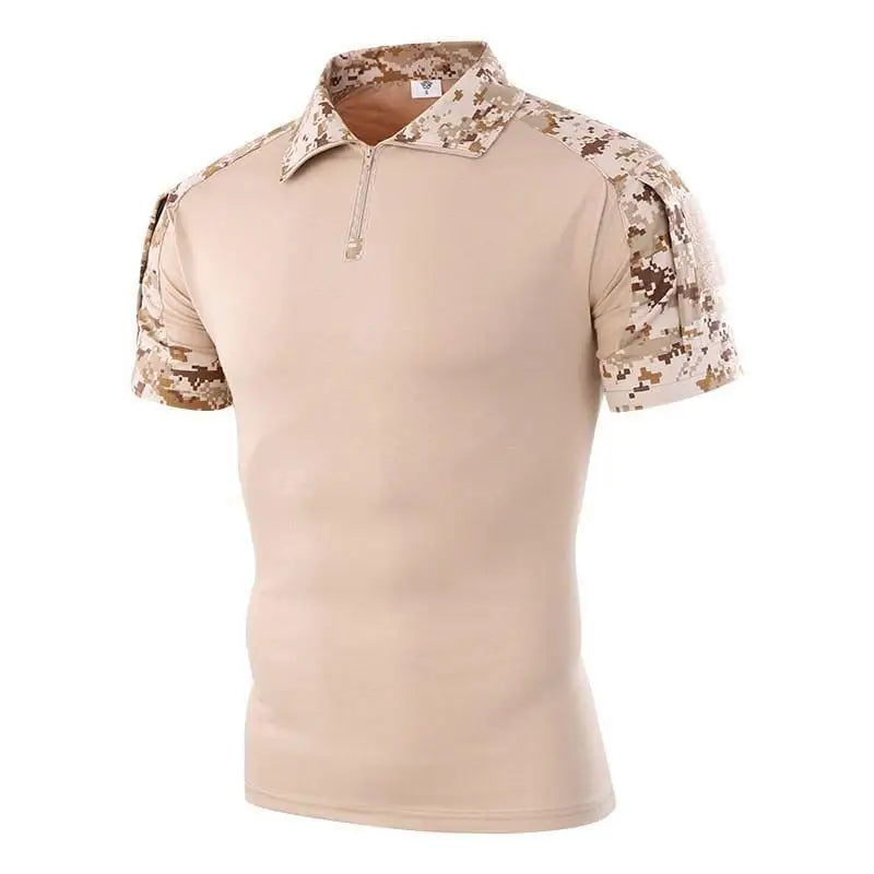 T-SHIRT MILITAIRE AVEC FERMETURE ÉCLAIR