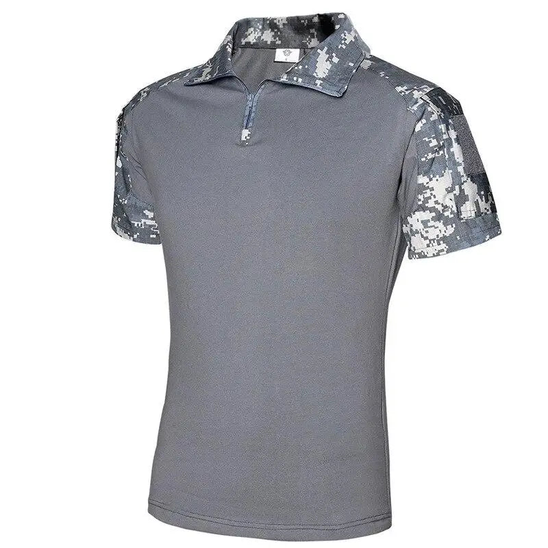T-SHIRT MILITAIRE AVEC FERMETURE ÉCLAIR