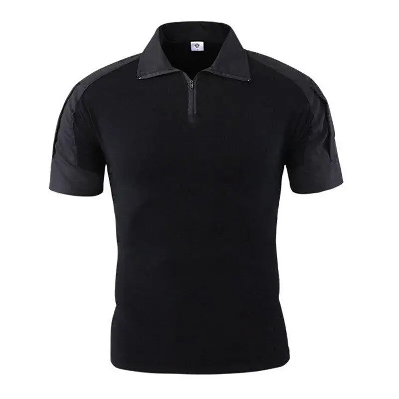 T-SHIRT MILITAIRE AVEC FERMETURE ÉCLAIR