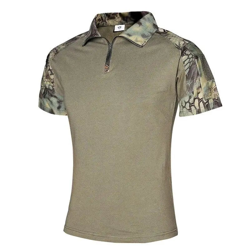 T-SHIRT MILITAIRE AVEC FERMETURE ÉCLAIR