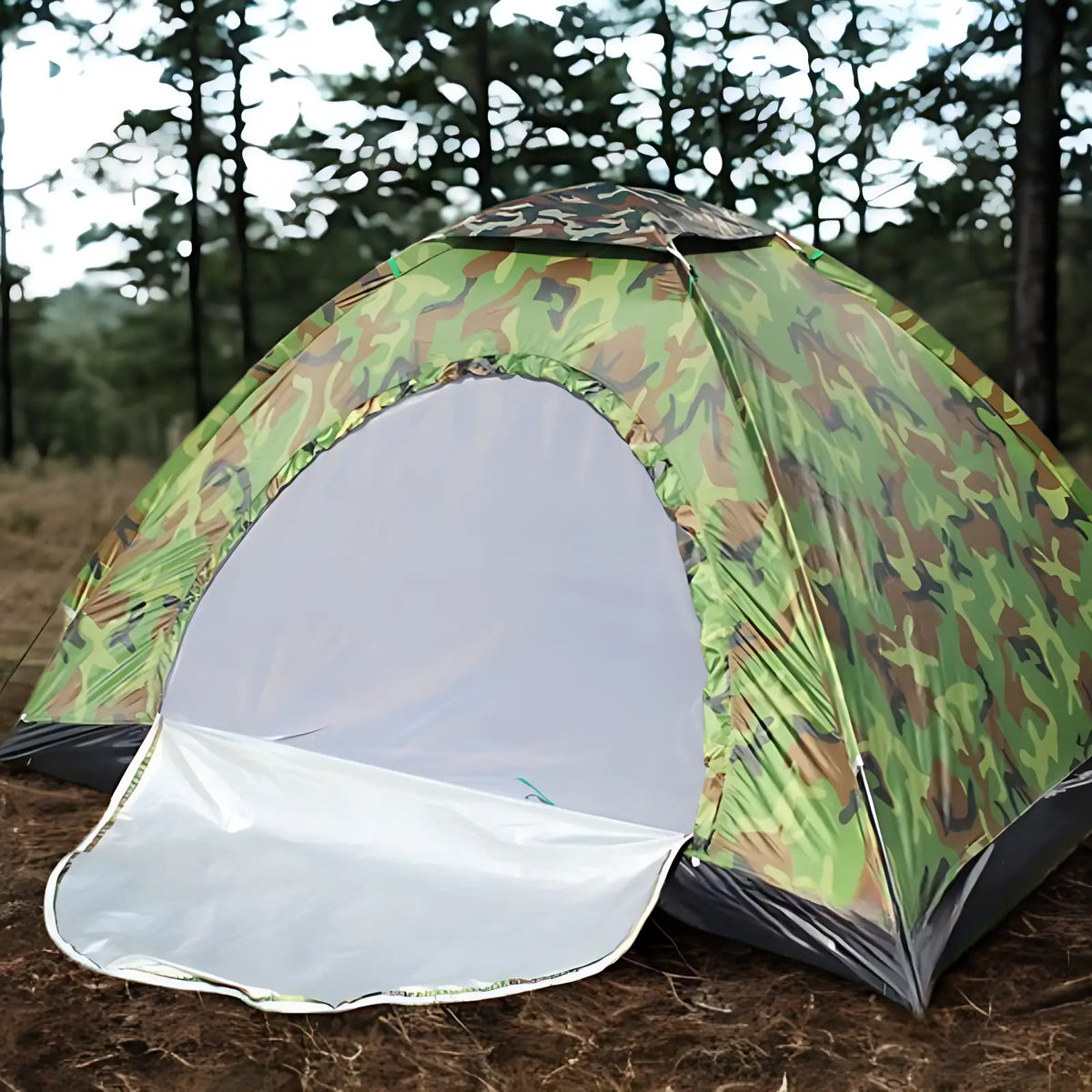 Tente camping camouflage