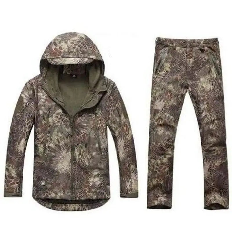TENUE DE CHASSE - ENSEMBLE TACTIQUE VESTE À CAPUCHE ET PANTALON