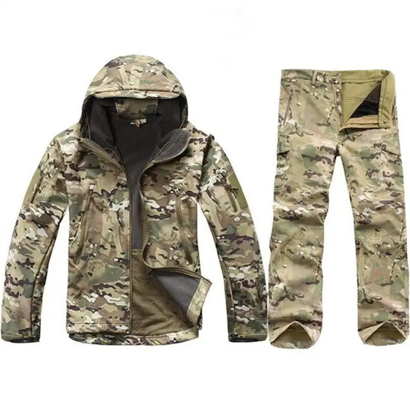 TENUE DE CHASSE - ENSEMBLE TACTIQUE VESTE À CAPUCHE ET PANTALON