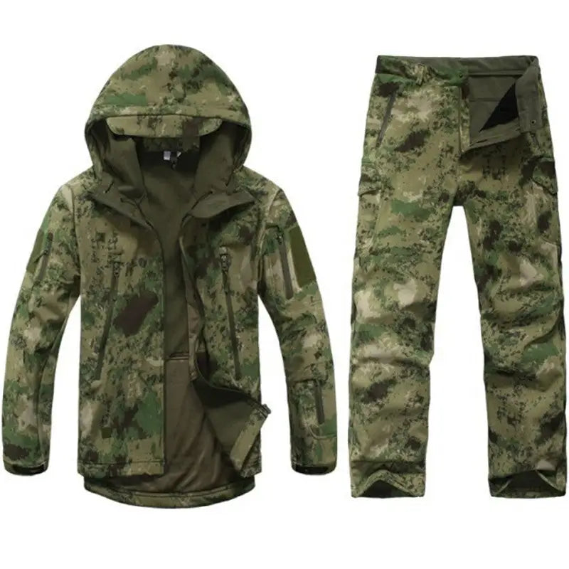 TENUE DE CHASSE - ENSEMBLE TACTIQUE VESTE À CAPUCHE ET PANTALON