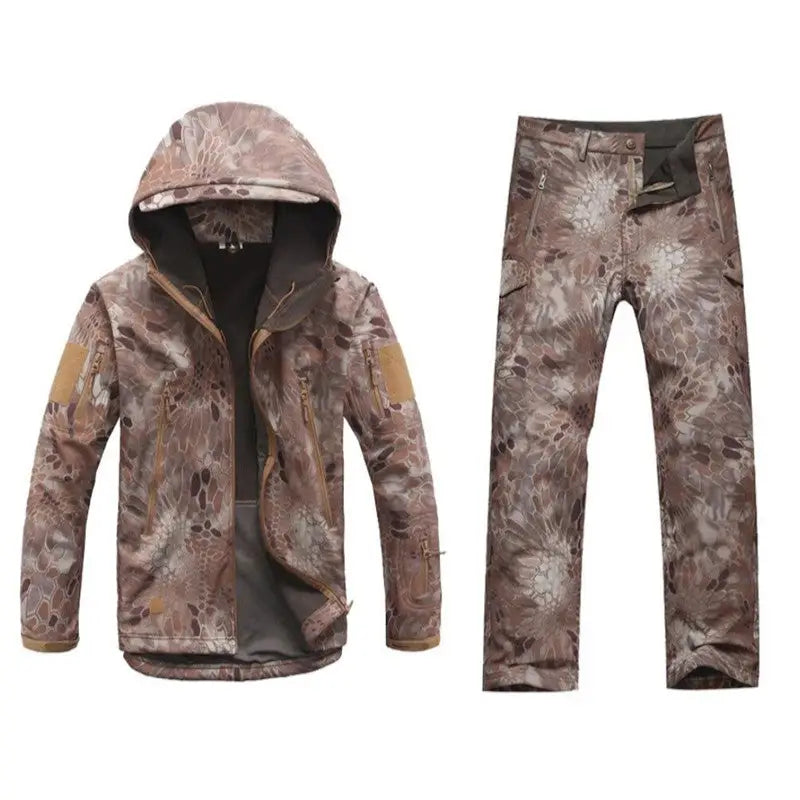 TENUE DE CHASSE - ENSEMBLE TACTIQUE VESTE À CAPUCHE ET PANTALON