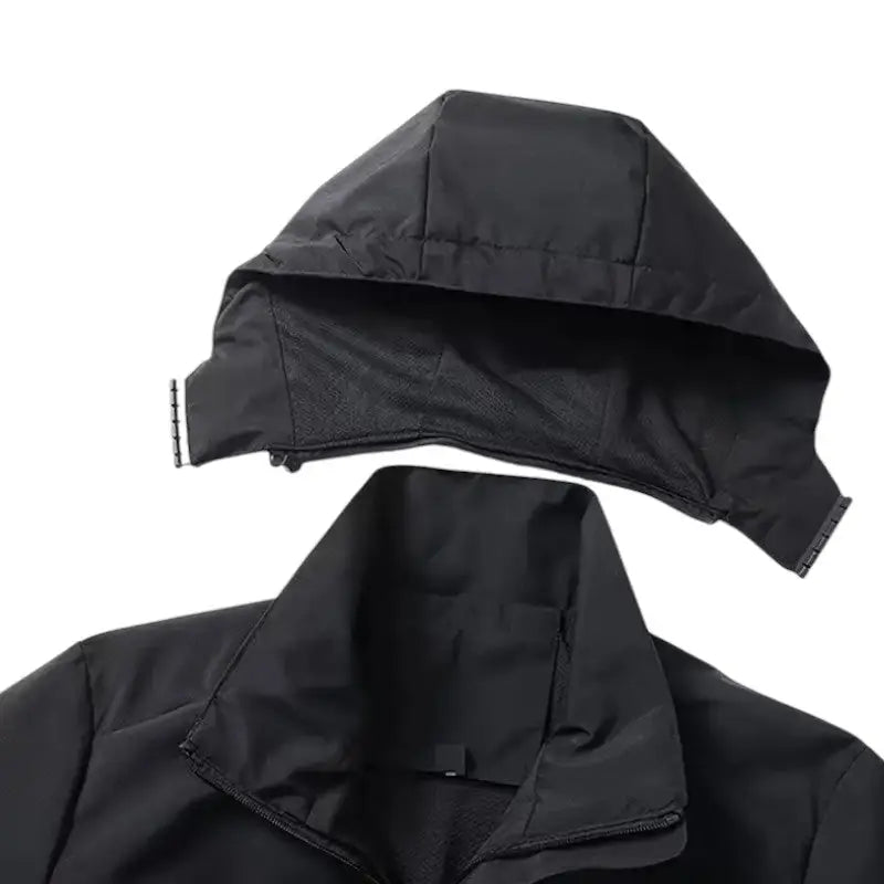 Veste chauffante automne hiver avec capuche amovible femme