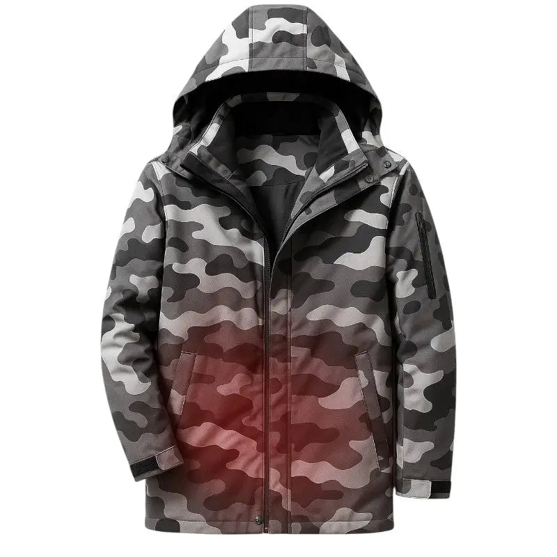 Veste chauffante camouflage multicolore