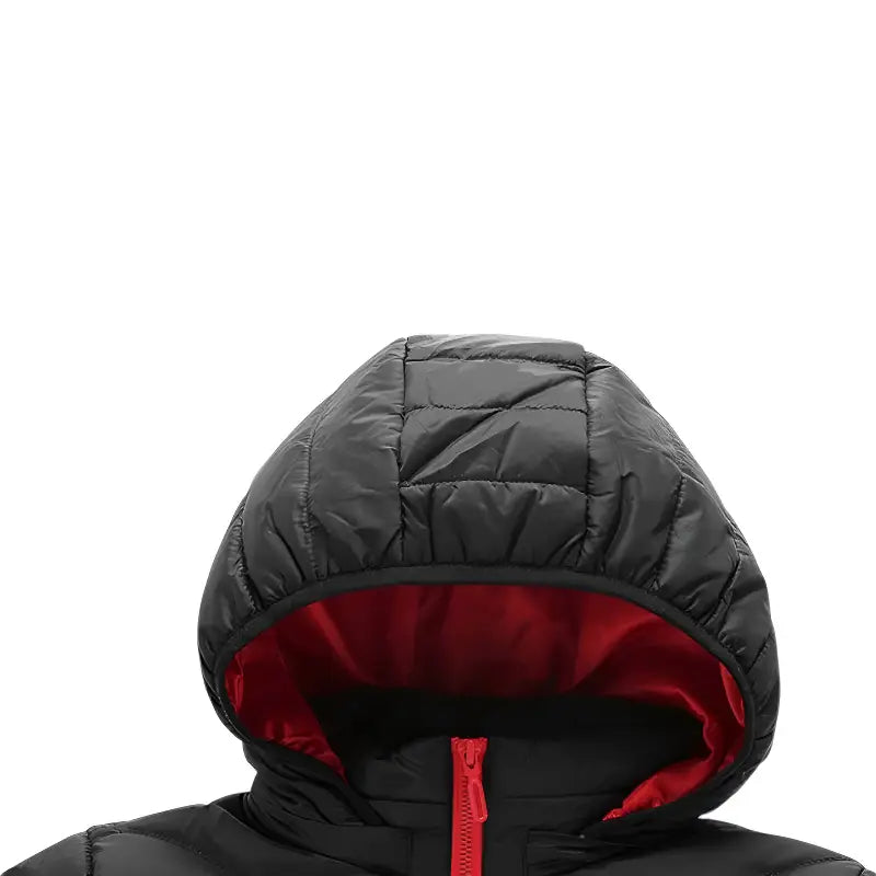 Veste chauffante électrique 5 zones noire et rouge