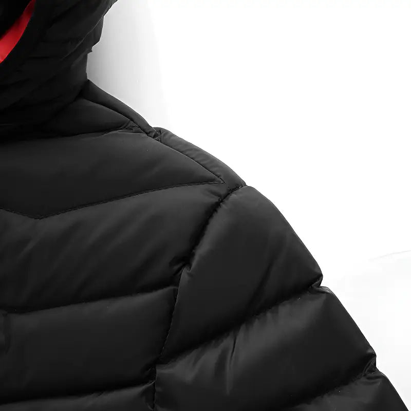 Veste chauffante électrique 5 zones noire et rouge