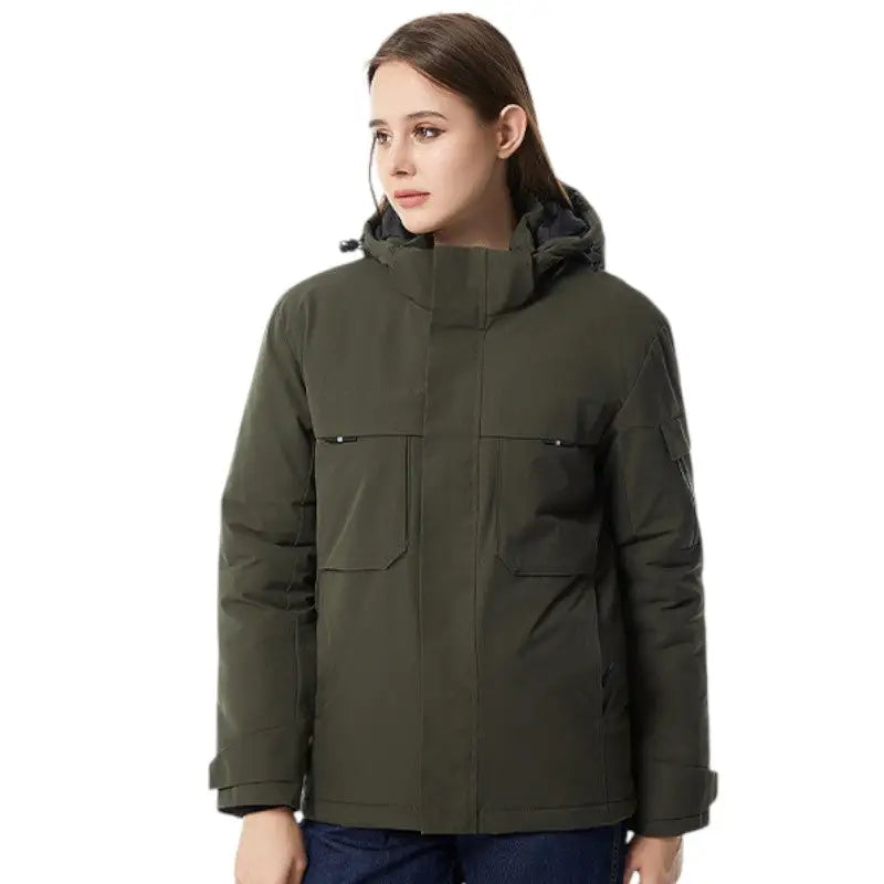 Veste chauffante USB zones dos et ventre