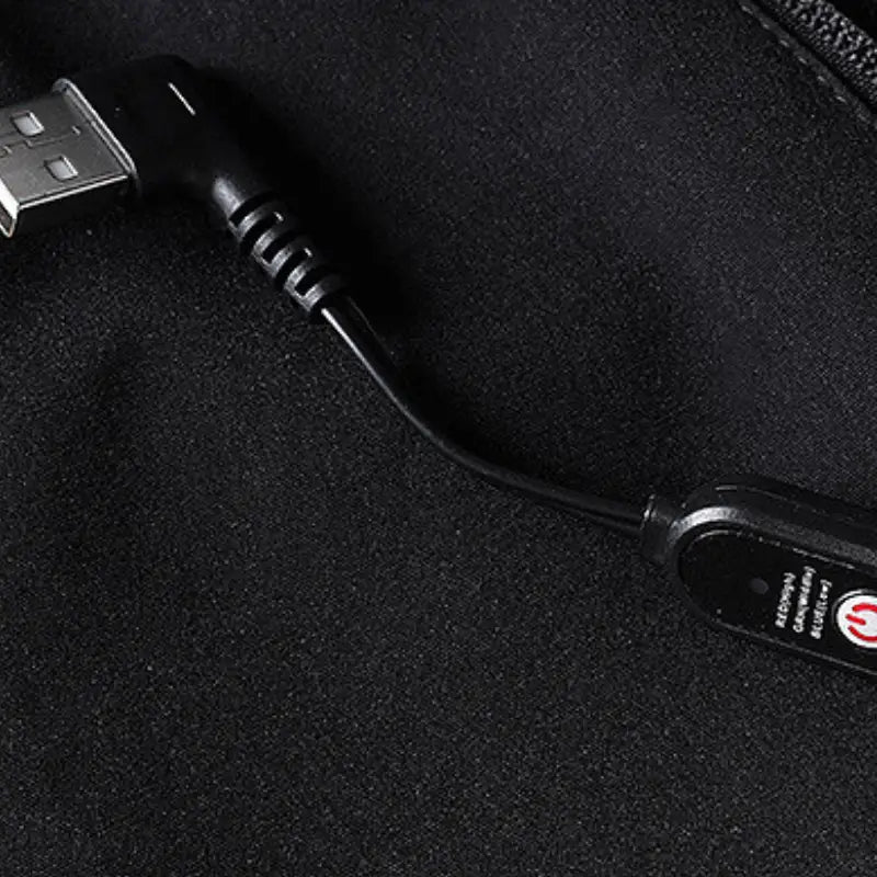 Veste chauffante USB 8 zones capuche amovible