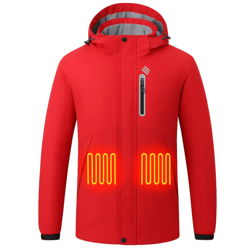 Veste chauffante USB 8 zones capuche amovible