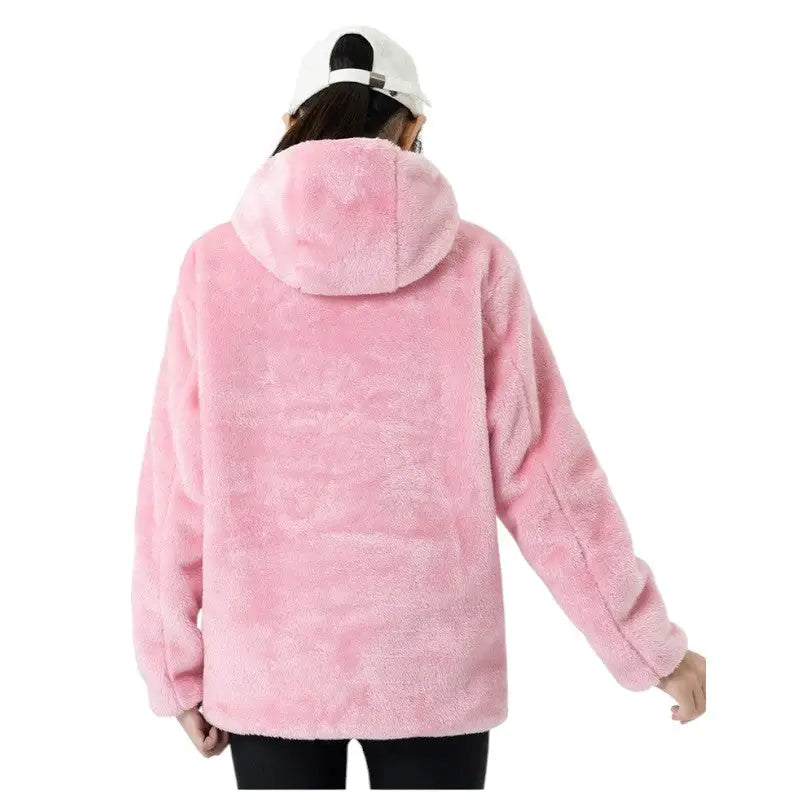 Veste chauffante USB en peluche femme