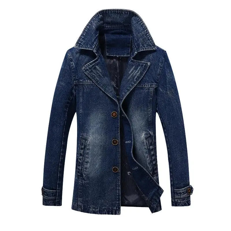 Veste en jean longue militaire