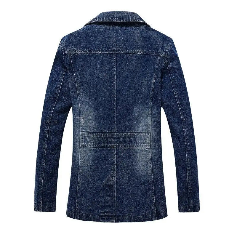 Veste en jean longue militaire