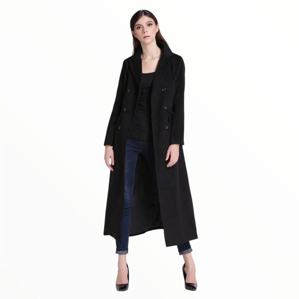 Manteau long militaire femme