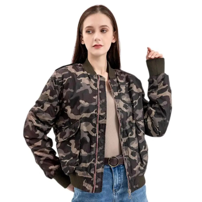 Veste militaire camouflage femme