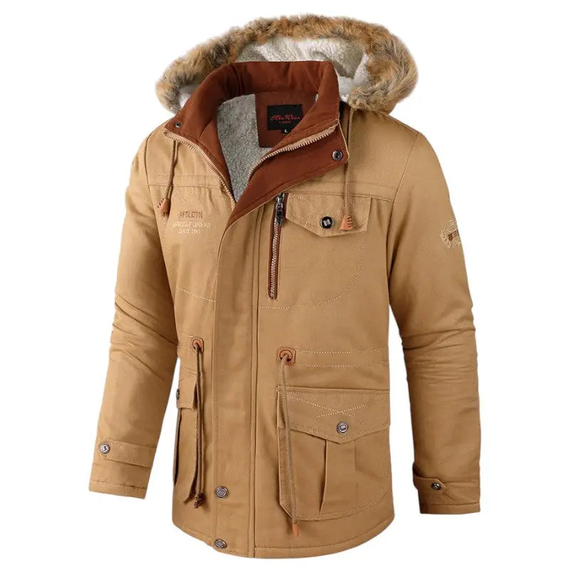 Veste militaire fourrure homme