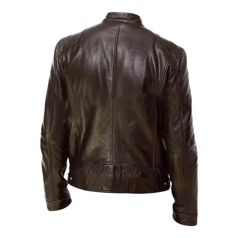 Veste en cuir motard homme