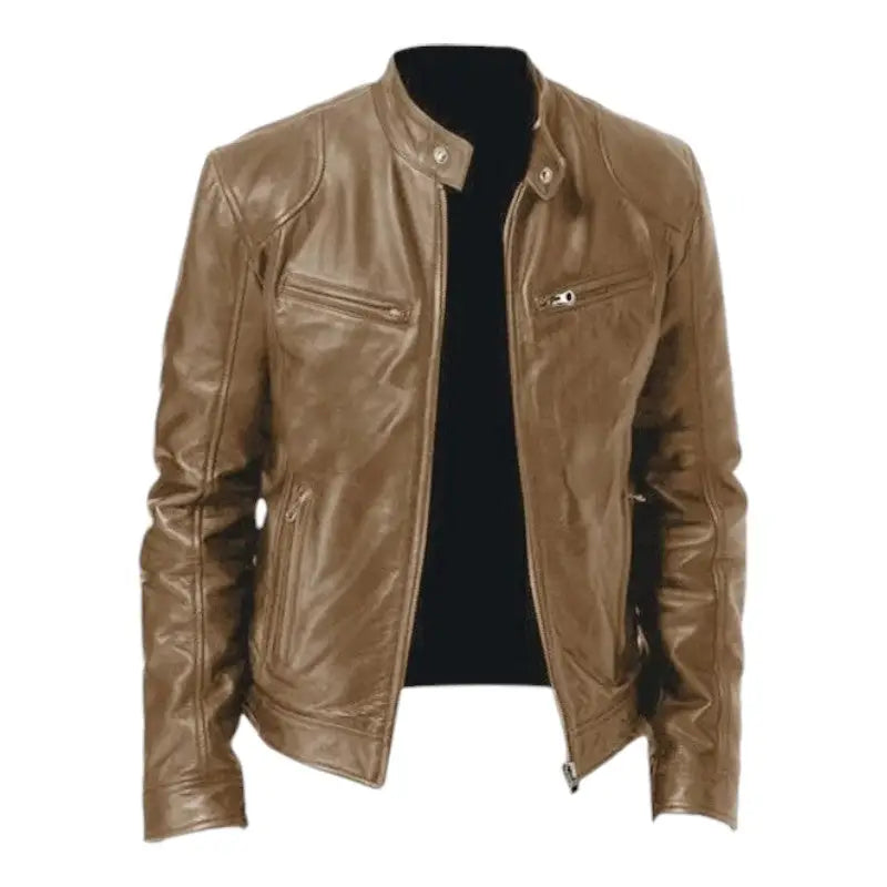 Veste en cuir motard homme
