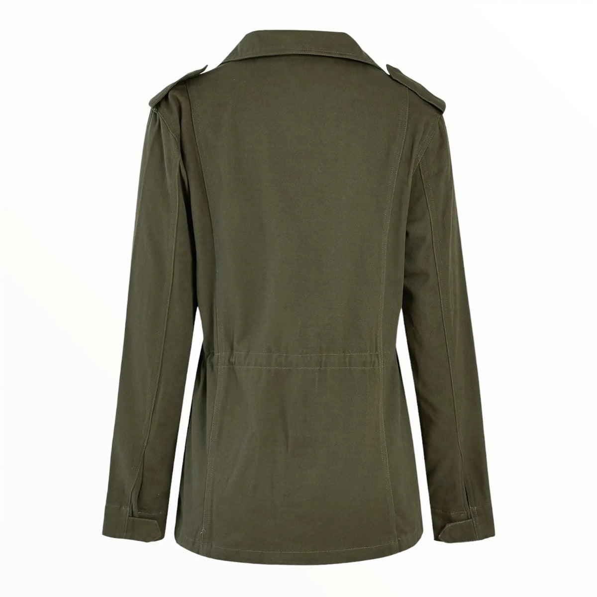 Veste style militaire femme kaki multi-poches cintrée