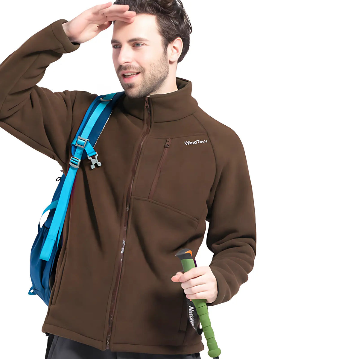Veste doublée polaire zippée homme