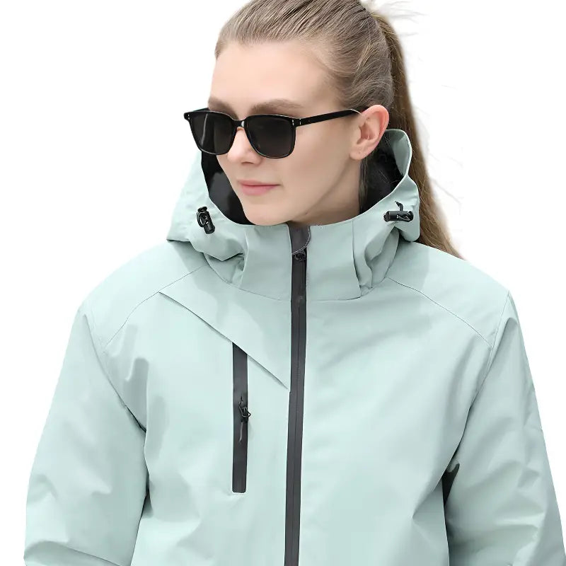 Veste randonnée imperméable vert menthe