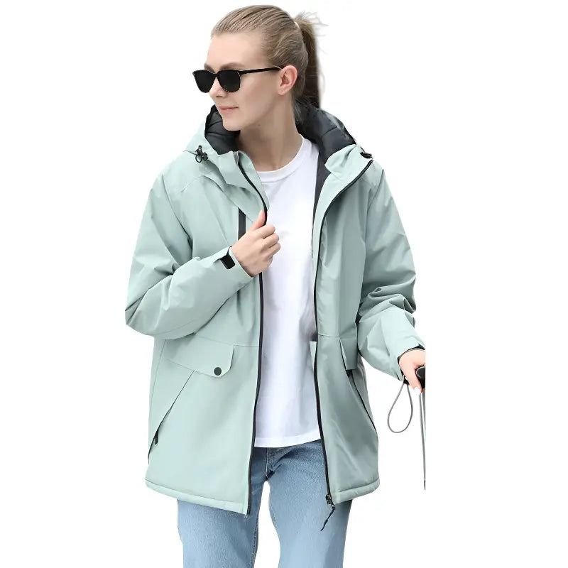 Veste randonnée imperméable vert menthe