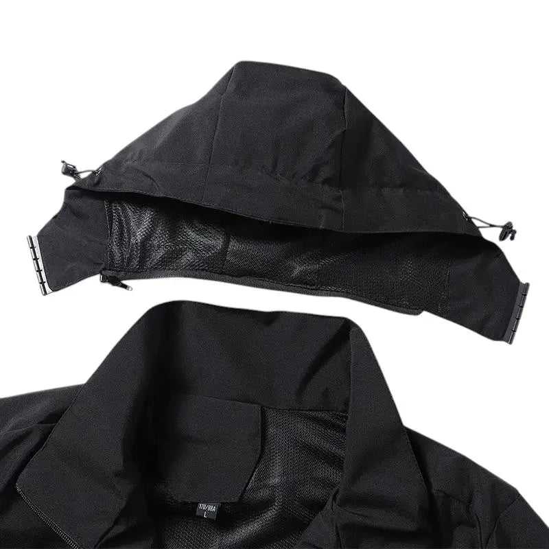 Veste softshell avec capuche amovible imperméable coupe-vent