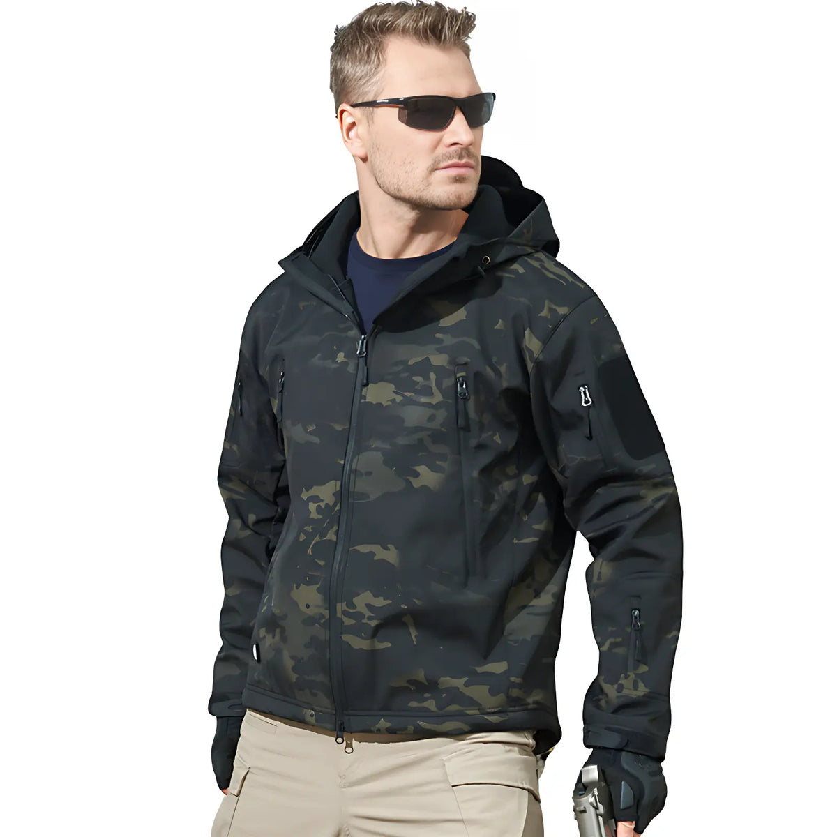 Veste softshell chasse doublée polaire