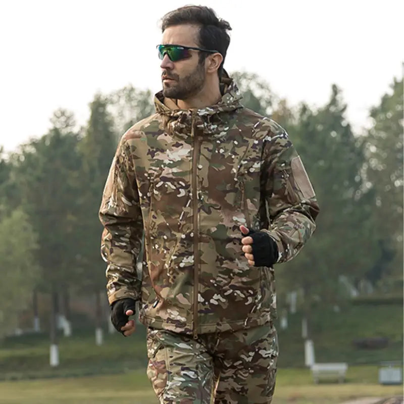 Veste softshell chasse doublée polaire