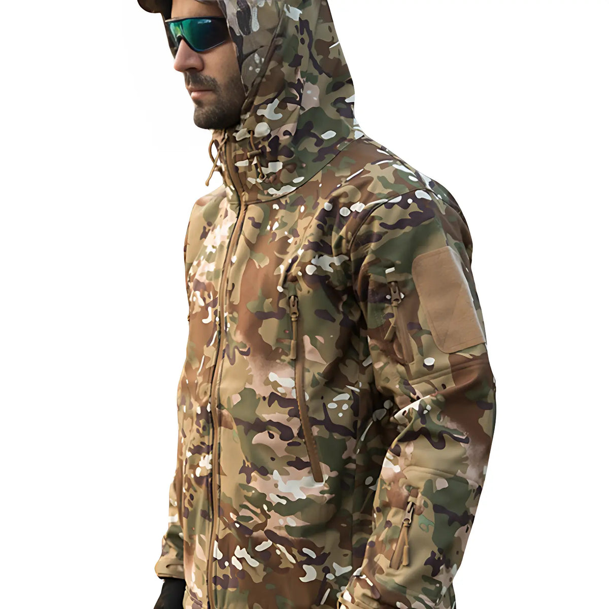 Veste softshell chasse doublée polaire