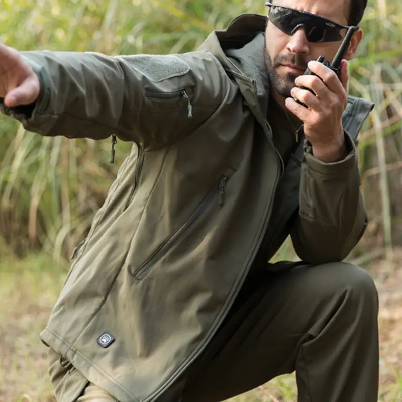 Veste softshell chasse doublée polaire