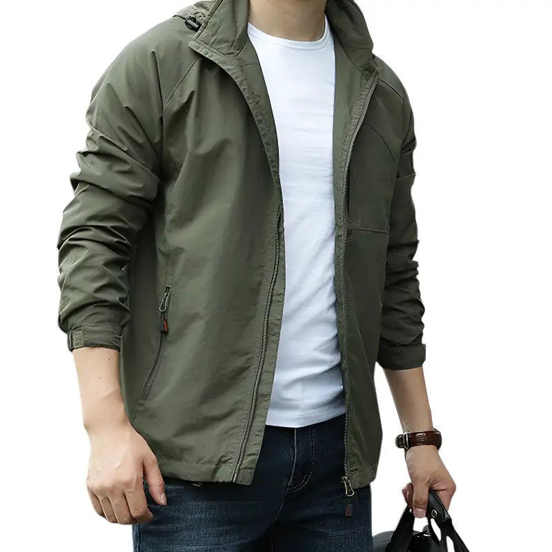 Veste treillis militaire à capuche en nylon